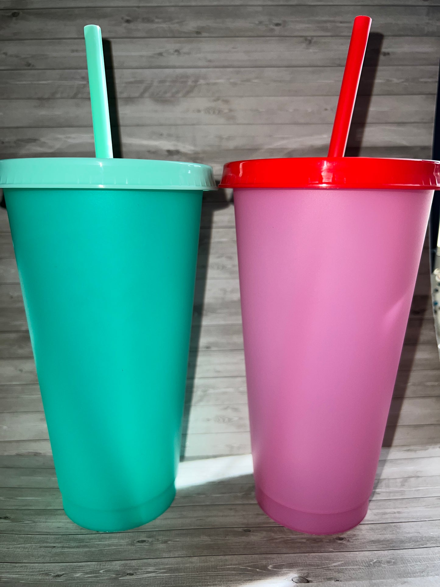 Vinyl Pattern Plastic Tumblers